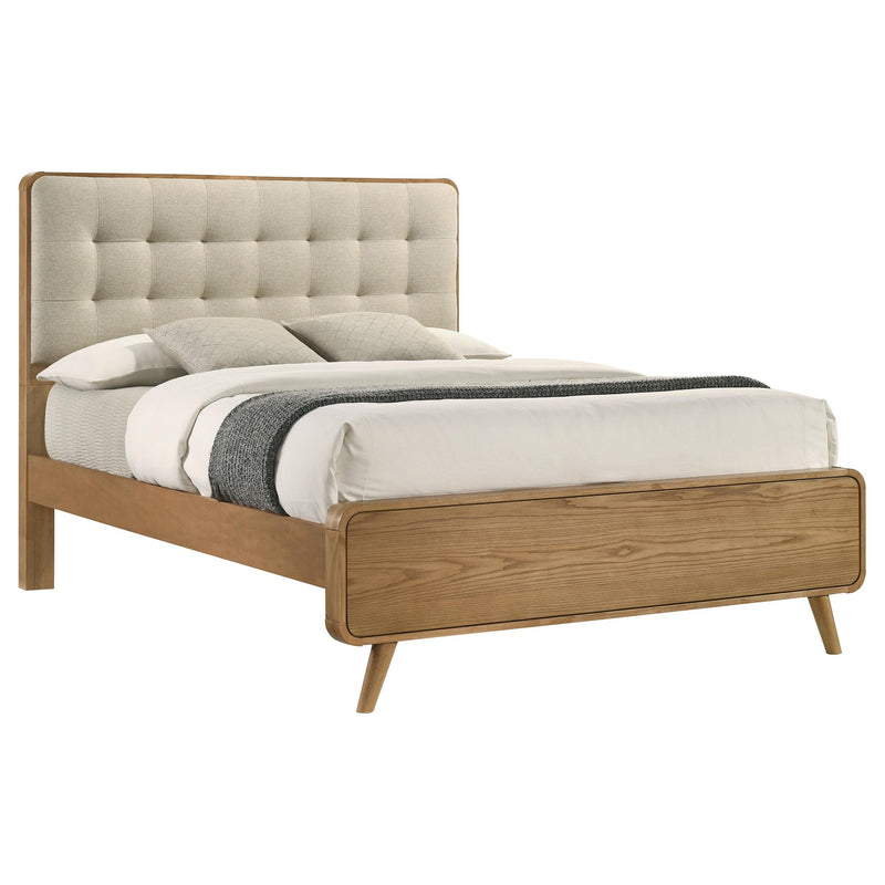 Robyn Wood Queen Platform Bed Light Ash - detail 3