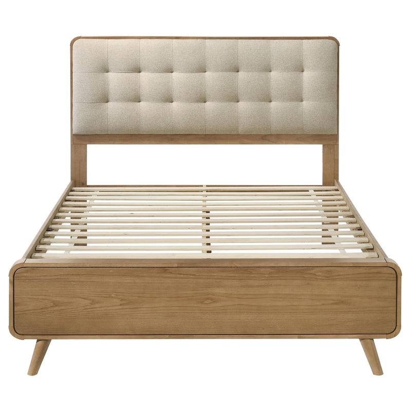 Robyn Wood Queen Platform Bed Light Ash - detail 4