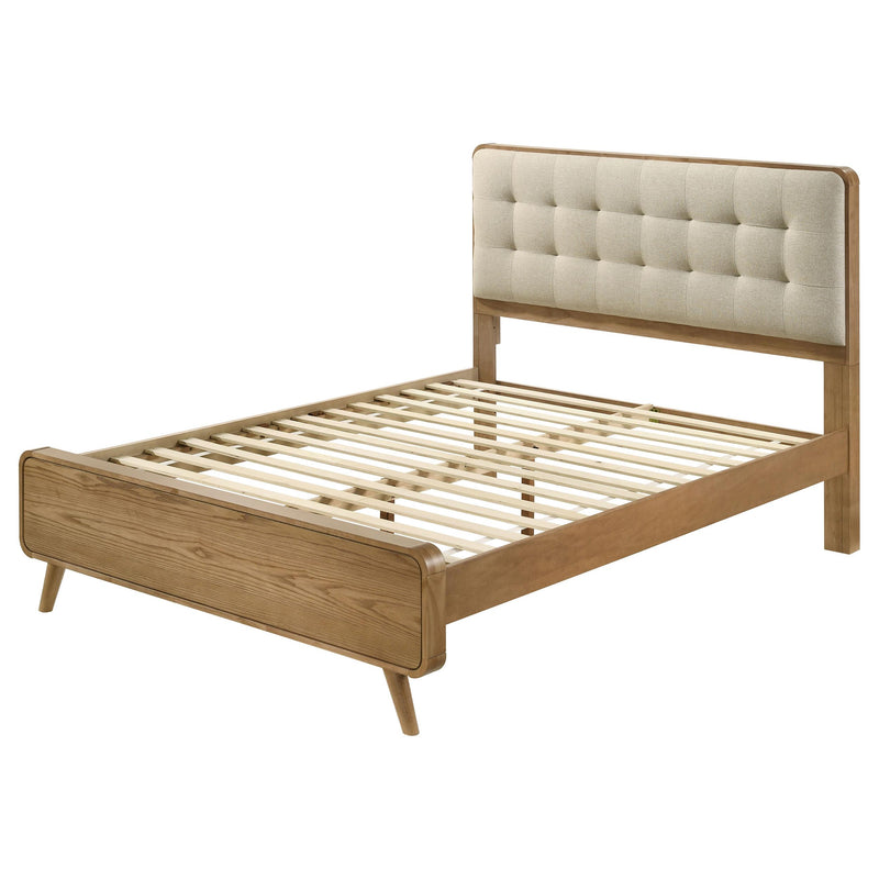 Robyn Wood Queen Platform Bed Light Ash - detail 5