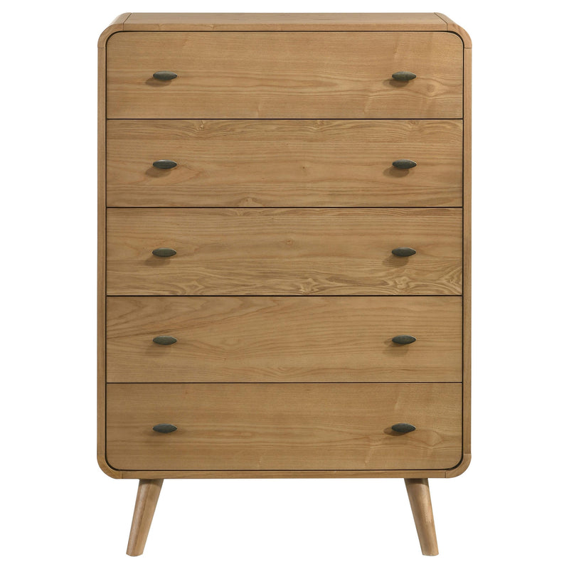 Robyn 5-drawer Bedroom Chest of Drawers Light Ash - detail 3