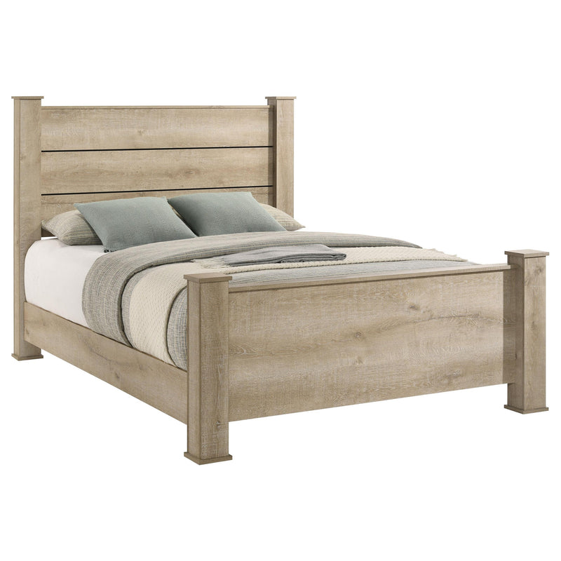 Oakglen 55-inch Queen Panel Bed Weathered Oak - detail 3