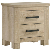 Oakglen 2-drawer Nightstand Bedside Table Weathered Oak - alternate view