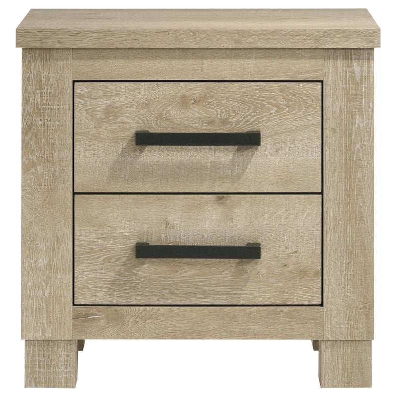 Oakglen 2-drawer Nightstand Bedside Table Weathered Oak - detail 3