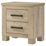 Oakglen 2-drawer Nightstand Bedside Table Weathered Oak - detail 4