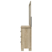 Oakglen 6-drawer Bedroom Dresser and Mirror Weathered Oak - detail 5