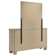 Oakglen 6-drawer Bedroom Dresser and Mirror Weathered Oak - detail 6