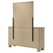 Oakglen 6-drawer Bedroom Dresser and Mirror Weathered Oak - detail 8