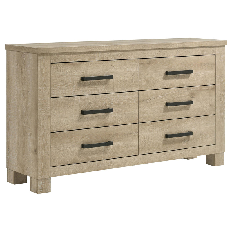 Oakglen 6-drawer Bedroom Dresser Weathered Oak - alternate view