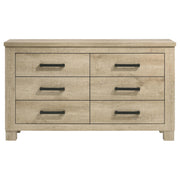 Oakglen 6-drawer Bedroom Dresser Weathered Oak - detail 3