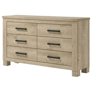 Oakglen 6-drawer Bedroom Dresser Weathered Oak - detail 4