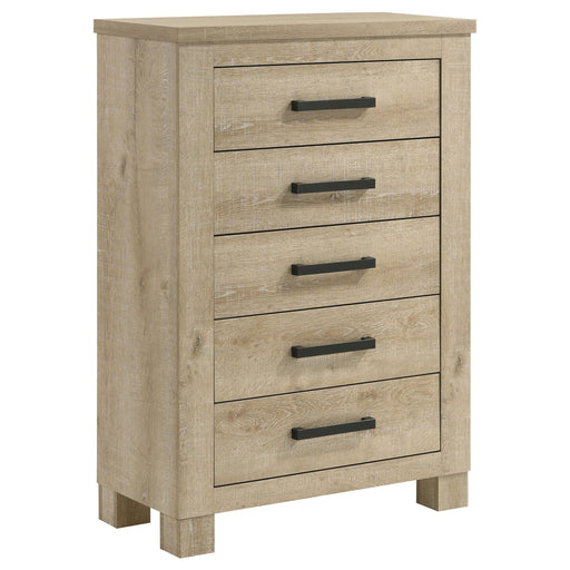 Oakglen 5-drawer Bedroom Chest of Drawers Weathered Oak - alternate view