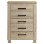 Oakglen 5-drawer Bedroom Chest of Drawers Weathered Oak - detail 3