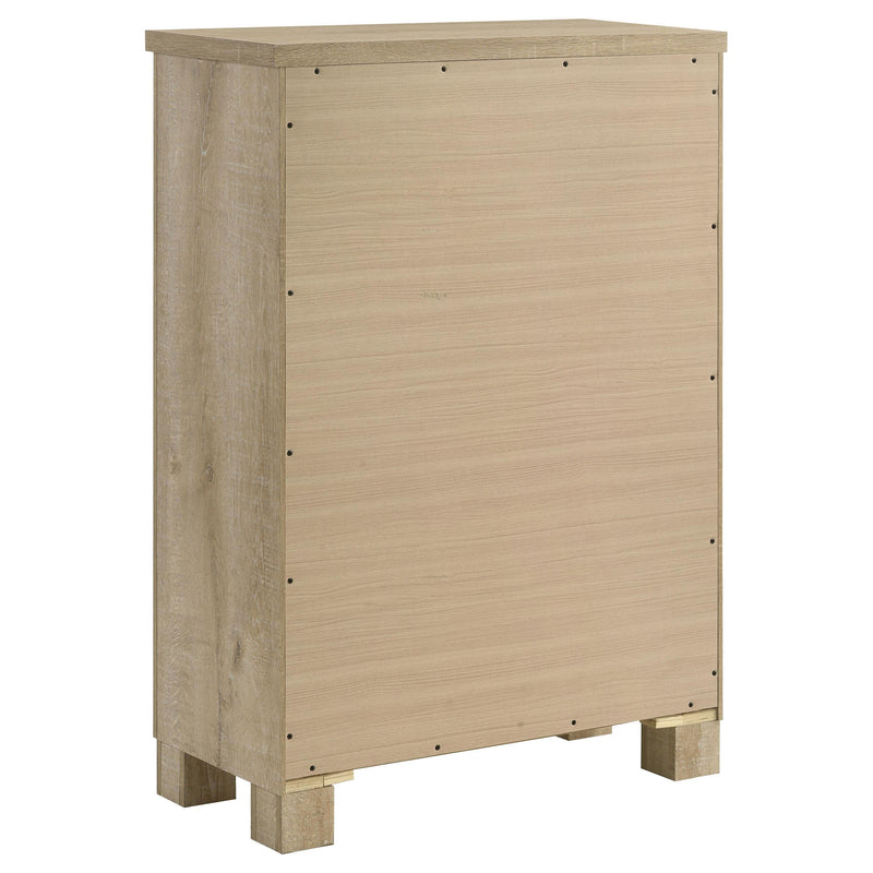 Oakglen 5-drawer Bedroom Chest of Drawers Weathered Oak - detail 6