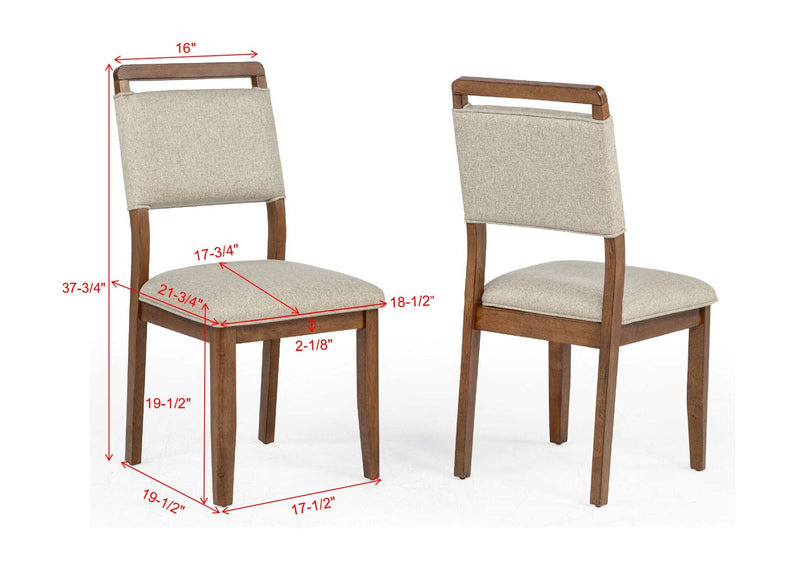 Set of 2 Blanche Side Chairs Brown