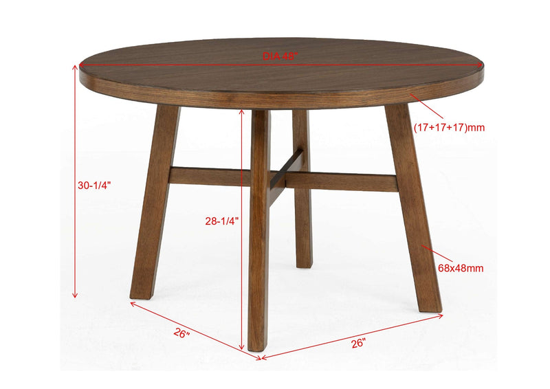 Blanche Round Dining Table Brown