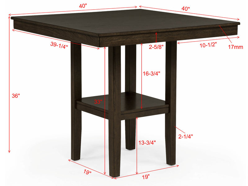Lester Counter Height - Brown