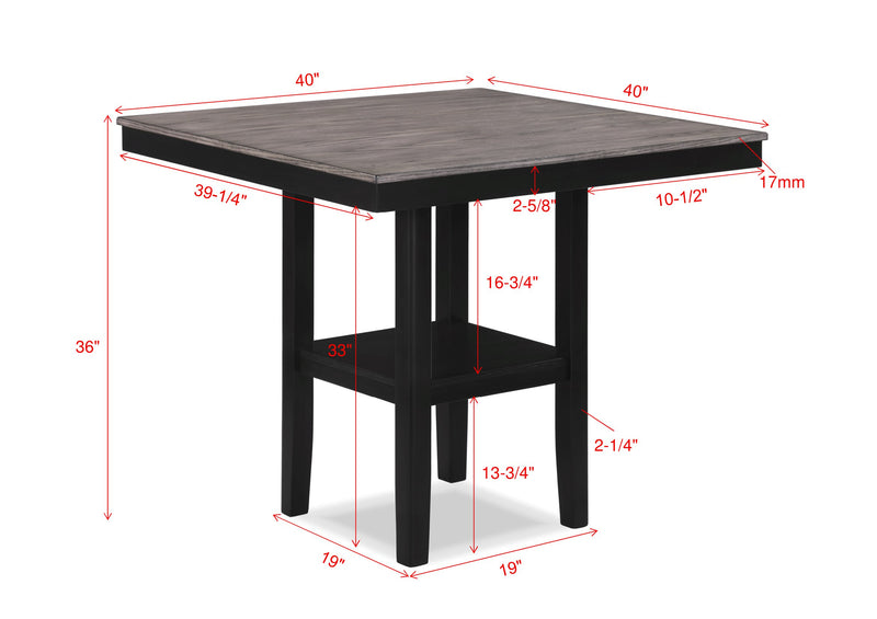 Lester Counter Height - Light Grey