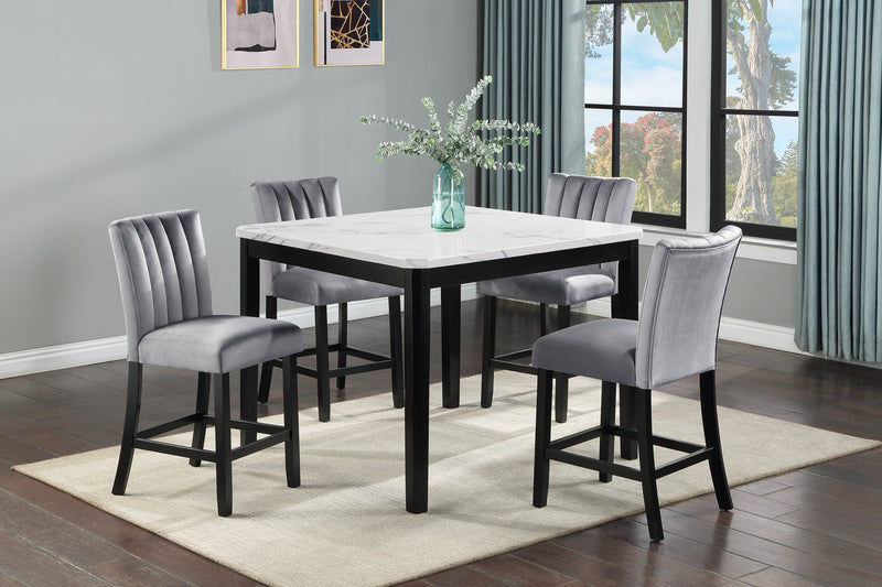 Crownmark Pascal Counter Height 5-Piece Dining Set