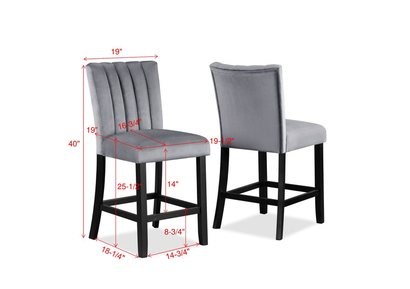 Set of 2 Pascal Counter Height Chairs