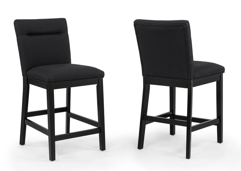 Set of 2 Sebastian Counter Height Chairs Black