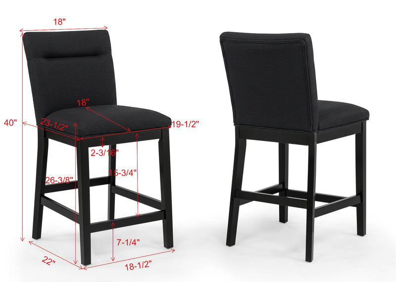 Set of 2 Sebastian Counter Height Chairs