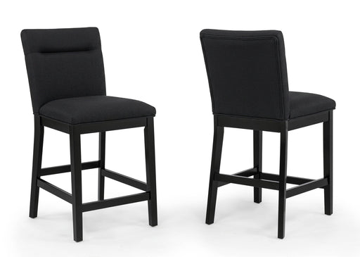 Crownmark Set of 2 Sebastian Counter Height Chairs Black