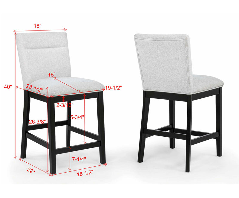 Set of 2 Sebastian Counter Height Chairs