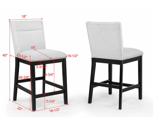Crownmark Set of 2 Sebastian Counter Height Chairs