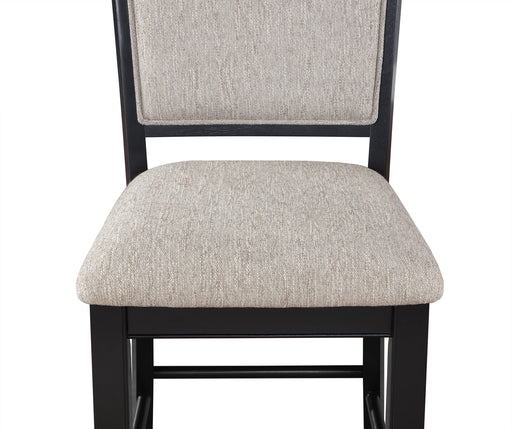 Crownmark Set of 2 Fulton Counter Height Chairs Light Grey