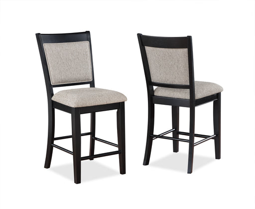 Crownmark Set of 2 Fulton Counter Height Chairs Light Grey