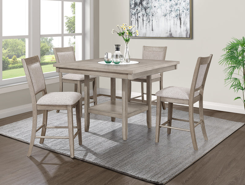Fulton Dining Set - Weathered White Oak