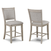 Crownmark Set of 2 Fulton Counter Height Chairs White Oak