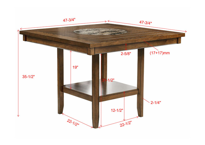 Fulton Dining Set - Brown