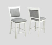 Crownmark Set of 2 Fulton Counter Height Chairs White