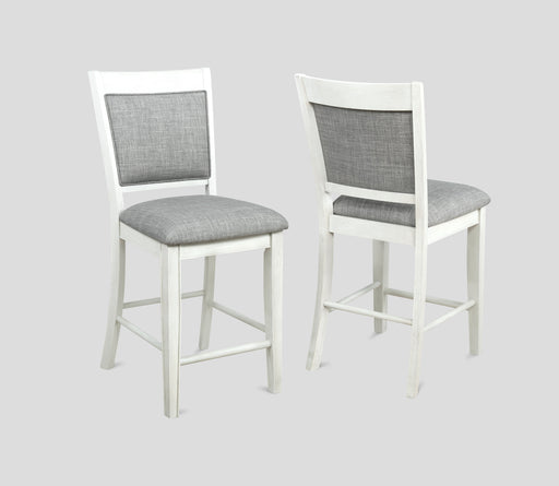Crownmark Set of 2 Fulton Counter Height Chairs White
