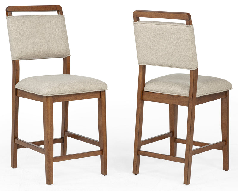 Set of 2 Blanche Counter Height Chairs Brown