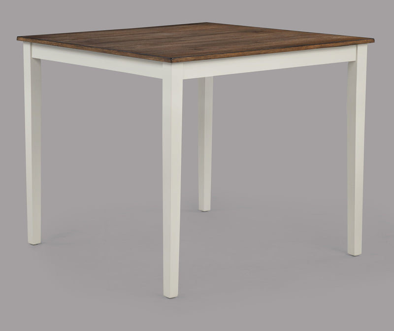 Brody 5-Pc Counter Height Table Set White/Brown