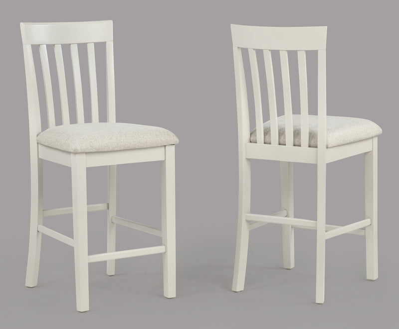 Brody 5-Pc Counter Height Table Set White/Brown