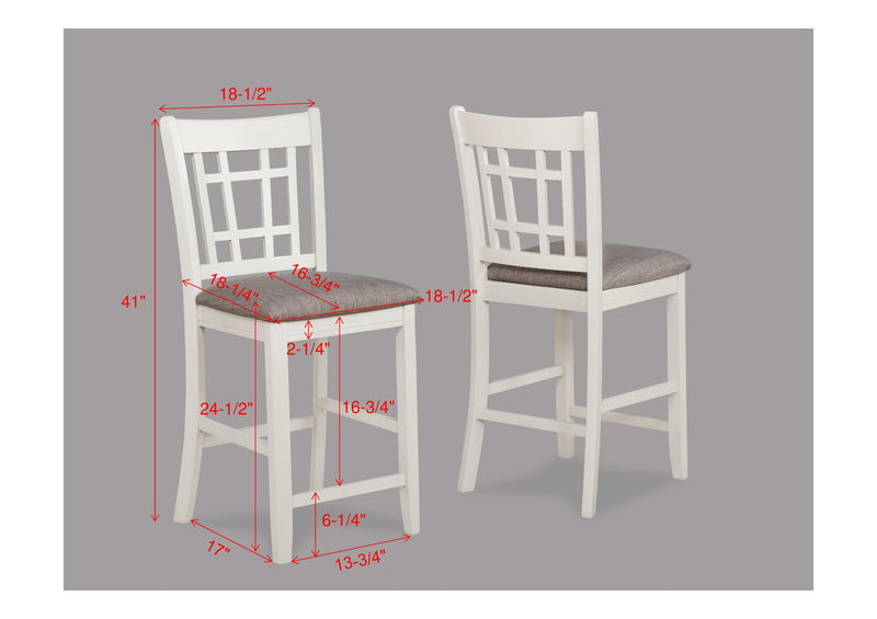 Set of 2 Hartwell Counter Height Chairs Chalk Grey
