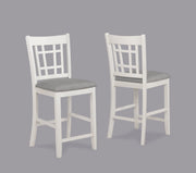 Crownmark Set of 2 Hartwell Counter Height Chairs Chalk Grey