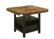 Crownmark Oakly Dining Set- w/ Lazy Susan Baked Brown