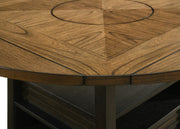 Crownmark Oakly Dining Set- w/ Lazy Susan Baked Brown