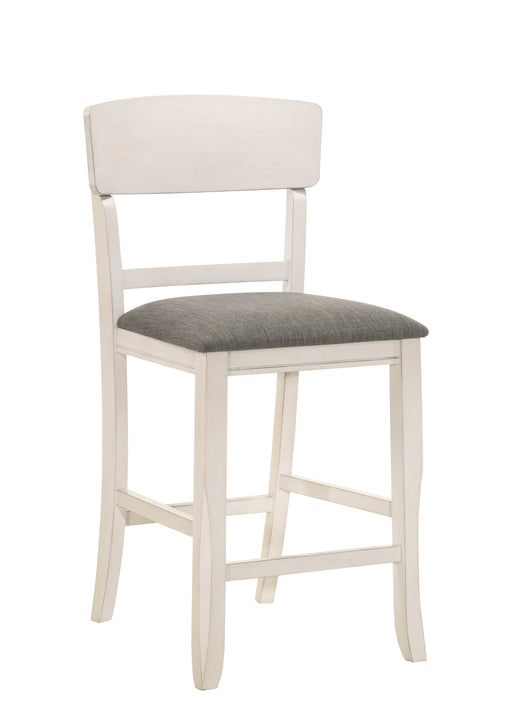 Crownmark Set of 2 Conner Chalk Grey Counter Height Chairs