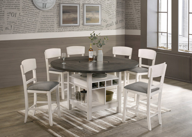 Crownmark Conner Chalk Grey Counter Height Set
