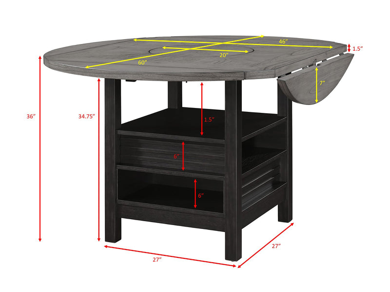 Cline Counter Height Table Base - Light Grey