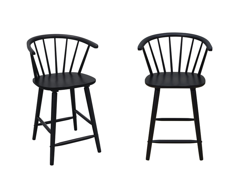 Set of 2 Janna Counter Height Stools - Black