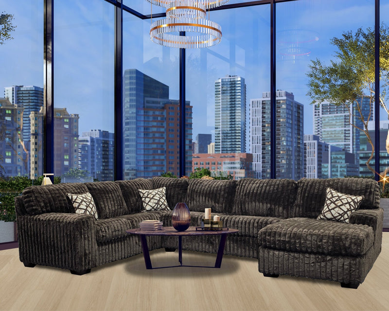 Alison Hugo Sectional - Chocolate