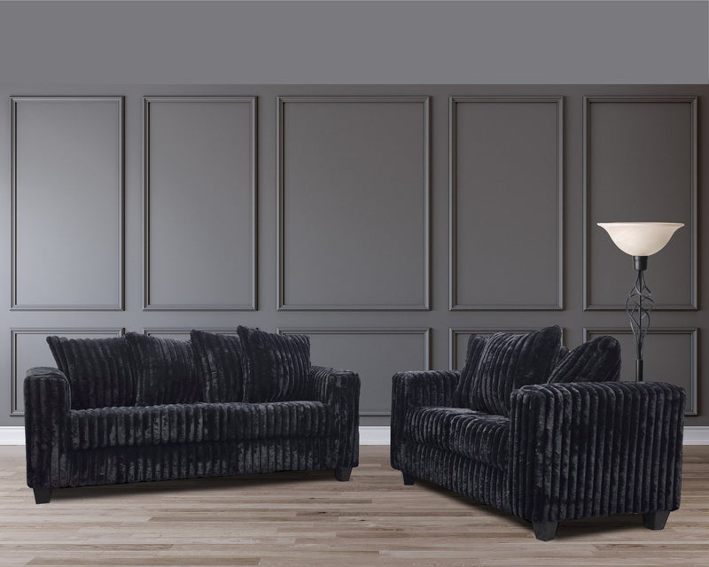 Hugo Sofa & Loveseat - Black