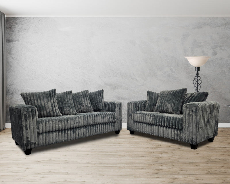 Hugo Sofa & Loveseat - Grey