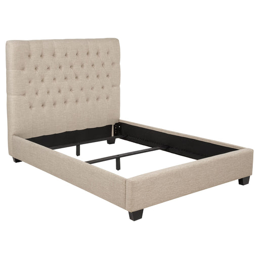 Chloe Upholstered Full Panel Bed Oatmeal - alternate view